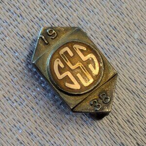 Vintage 1933 SSS Selective Service System Pin - Interwar Military Interest 1930s